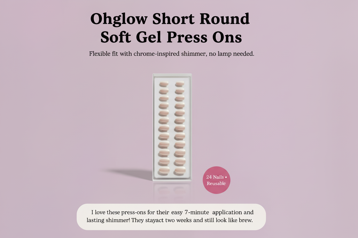 Ohglow Short Round Soft Gel Press Ons