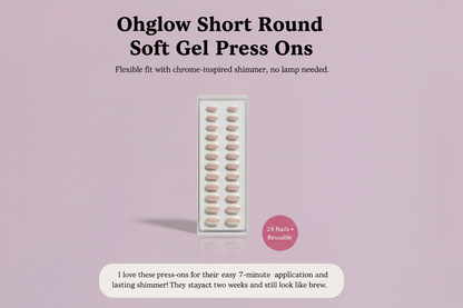 Ohglow Short Round Soft Gel Press Ons